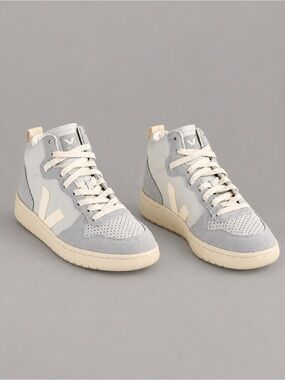 VEJA V-15 Pearl Cashew Leather Suede High Top Sneakers EU 38 US 7 NWT